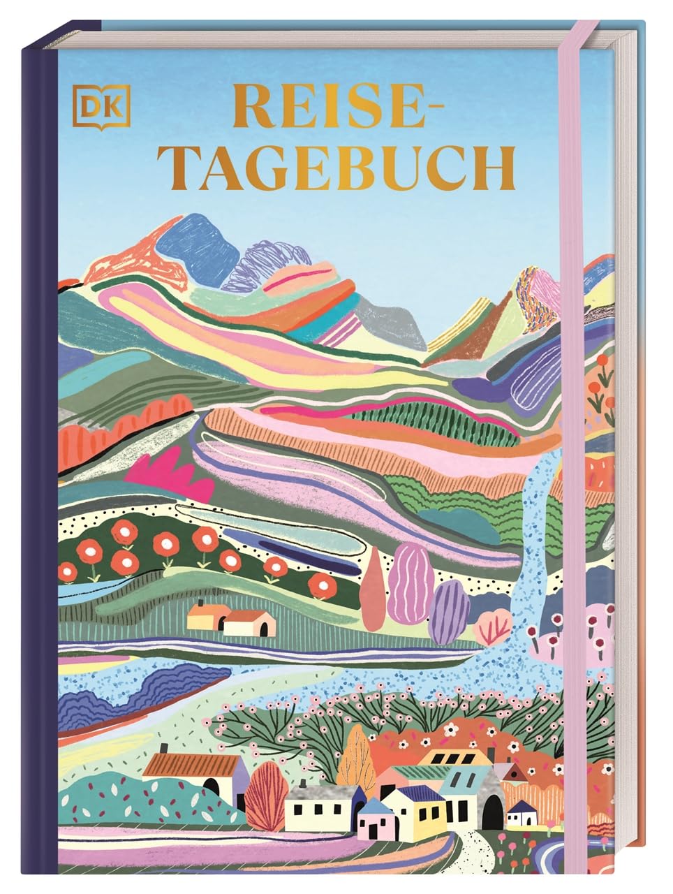 Reisetagebuch - In den Bergen: Urlaubs-Tagebuch zum Ausfüllen und Selbstgestalten mit Platz für 10 Reisen. Hochwertig ausgestattet mit Lesebändchen, Einstecktasche, Gummiband & Goldfolie