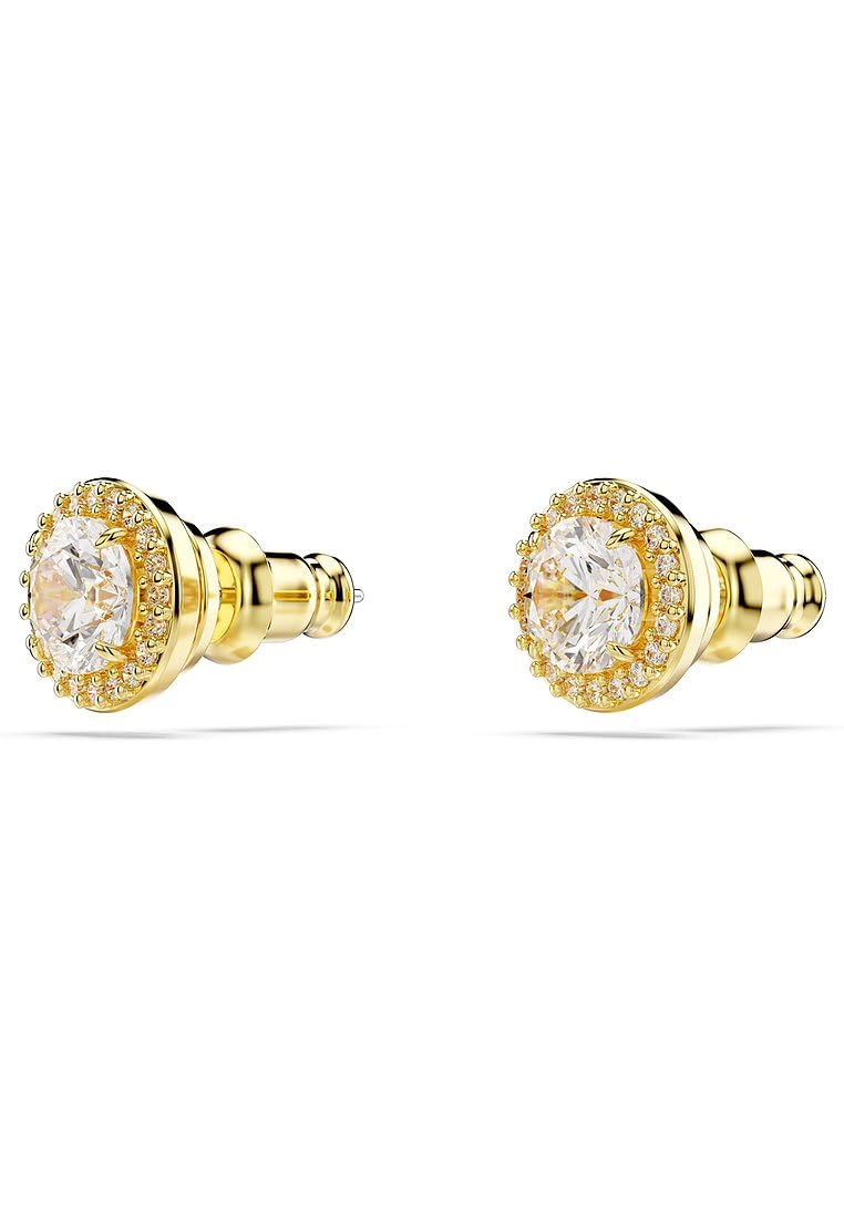Swarovski Una Angelic Ohrstecker, Vergoldete Ohrringe mit Strahlenden Swarovski Kristallen im Rundschliff