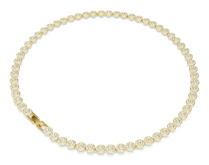 Swarovski Una Angelic Halskette, Rundschliff, Klein, Weiß, Goldlegierungsschicht
