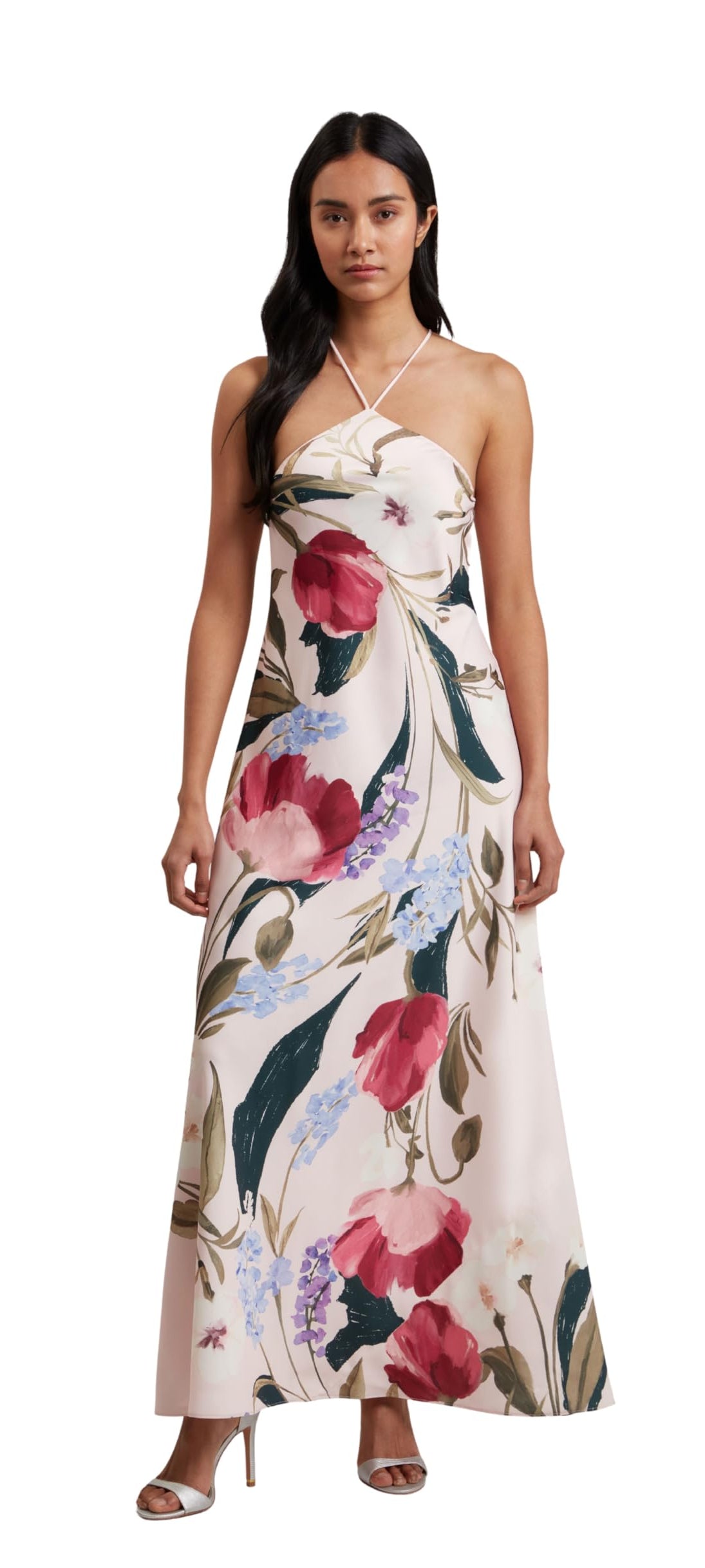 ALMARIA Neckholder Schrägschnitt Maxi Dr, Rosa, XS