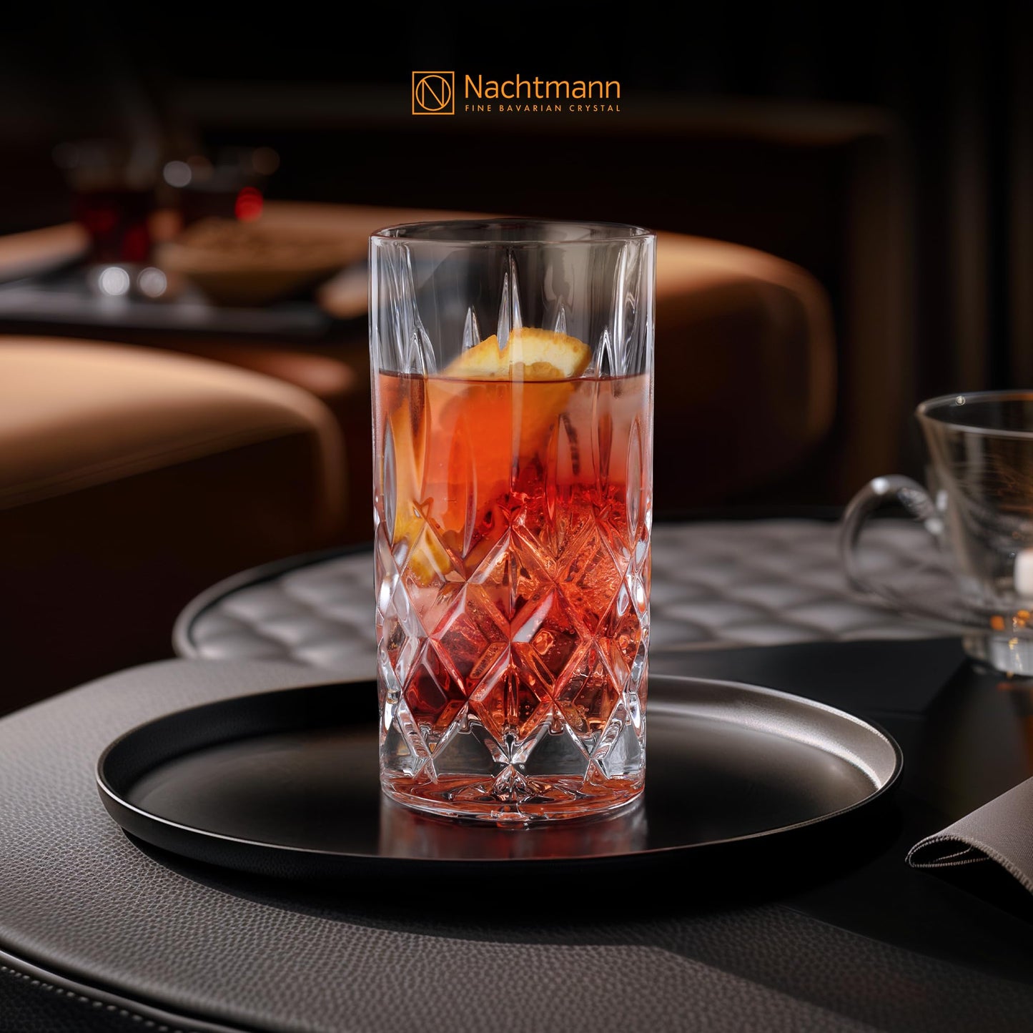 Nachtmann 4-teiliges Longdrinkgläser Set, 395 ml, Noblesse, 89208, Cocktailgläser aus Kristallglas, Trinkgläser spülmaschinenfest